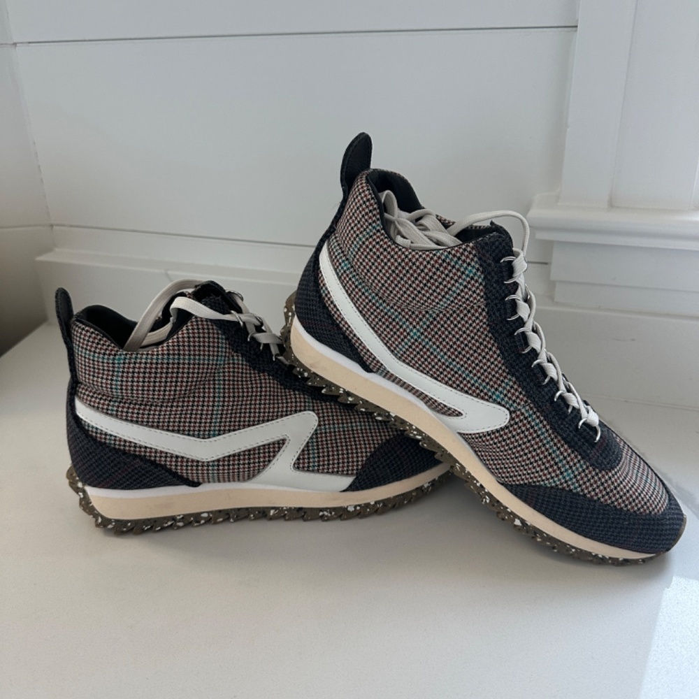 NWOT Rag & Bone Retro Multi-Plaid High-Top Sneakers 9